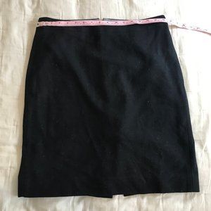 J Crew pencil skirt, sz 8. Black wool.